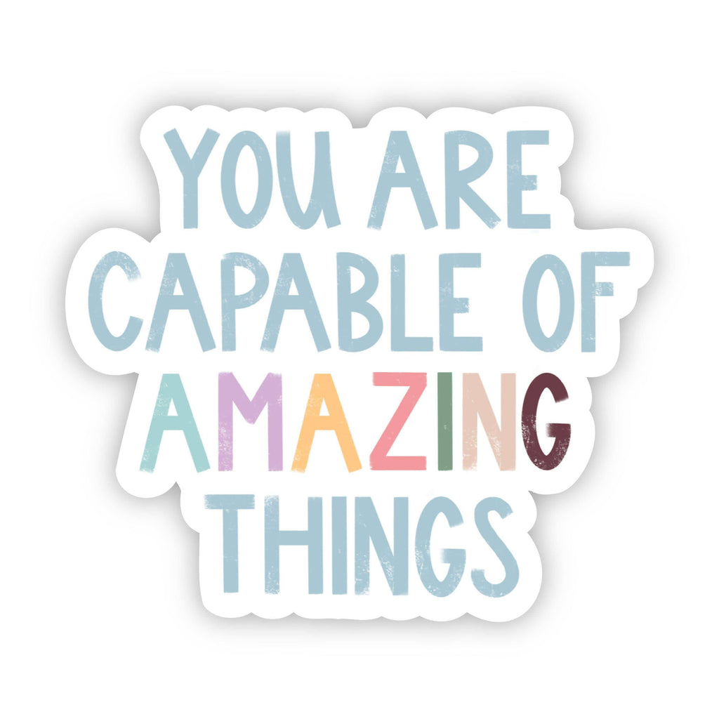 You Are Enough Multicolor Bubble Letters - Positivity Sticker – Big Moods