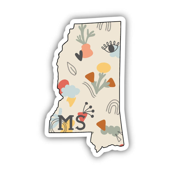 Mississippi Abstract Pattern Sticker