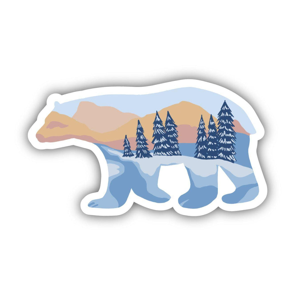 Snowy Sunset Winter Sticker – Big Moods