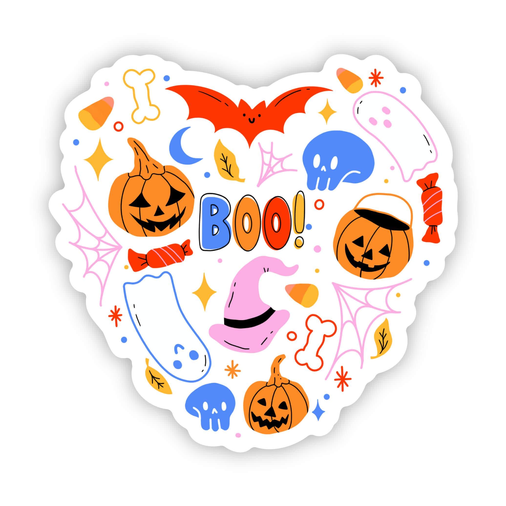 nerveus worden zakdoek Naar de waarheid Boo" Halloween Sticker – Big Moods