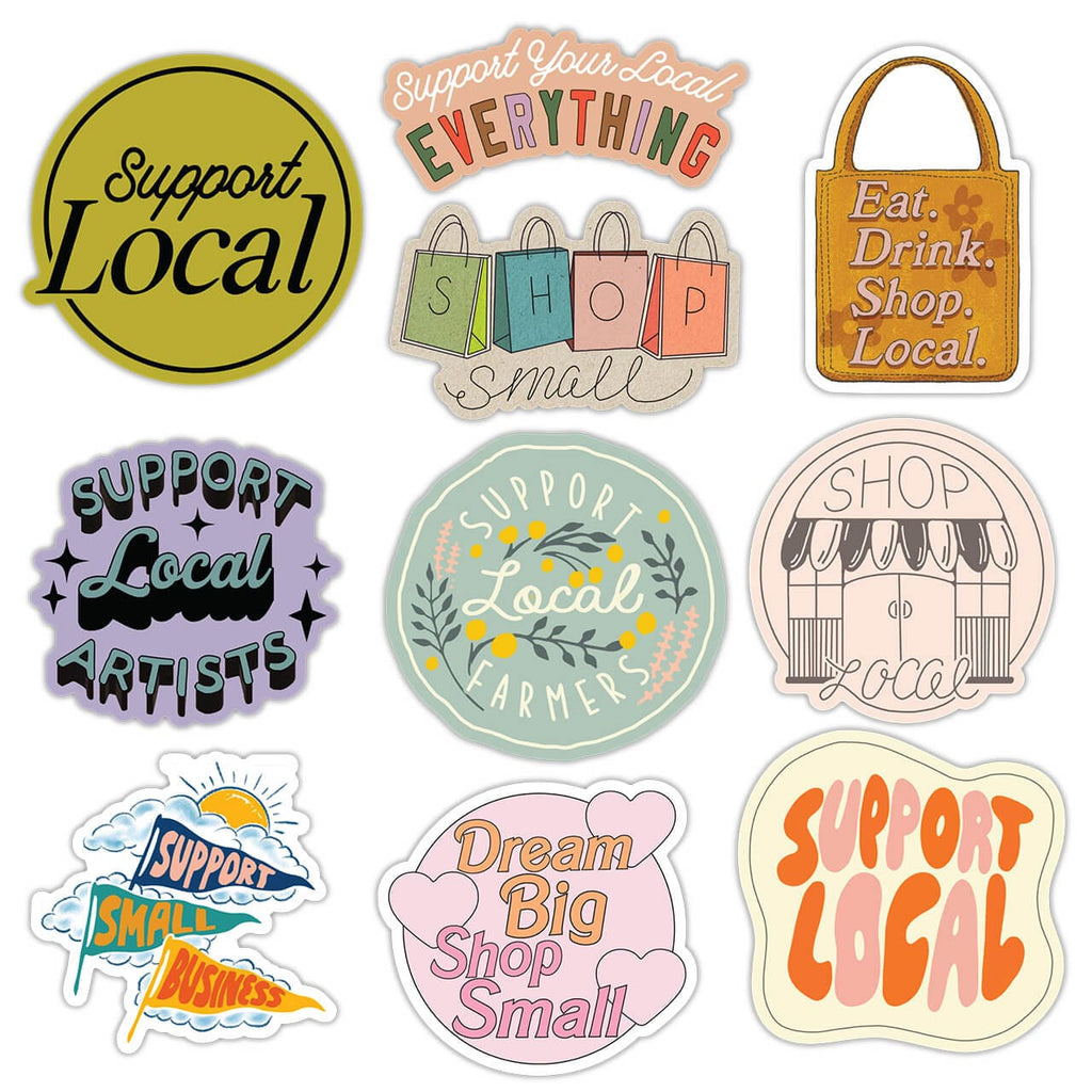 Support Local Stickers 5 Pack – Big Moods