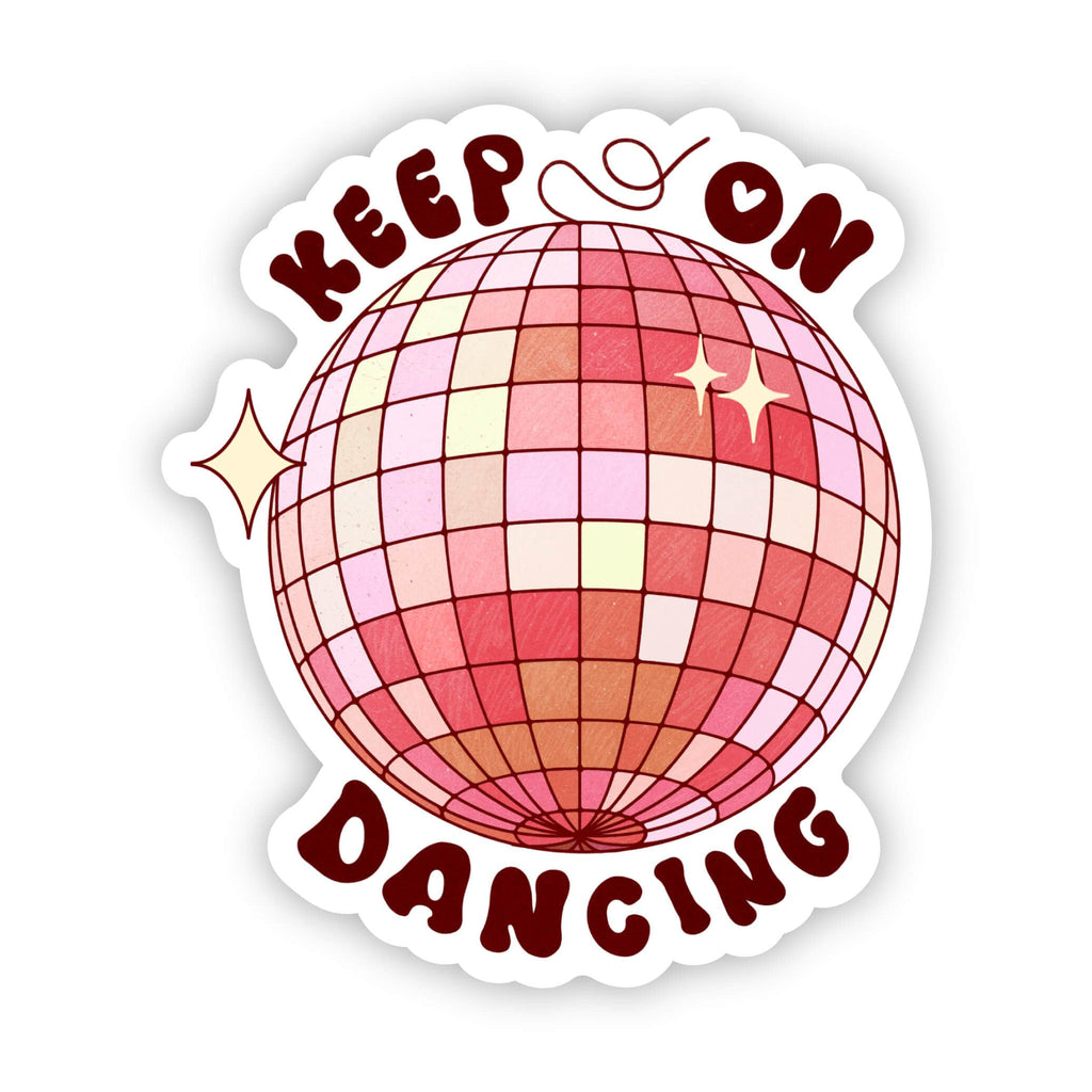 Disco ball retro clear sticker – Big Moods