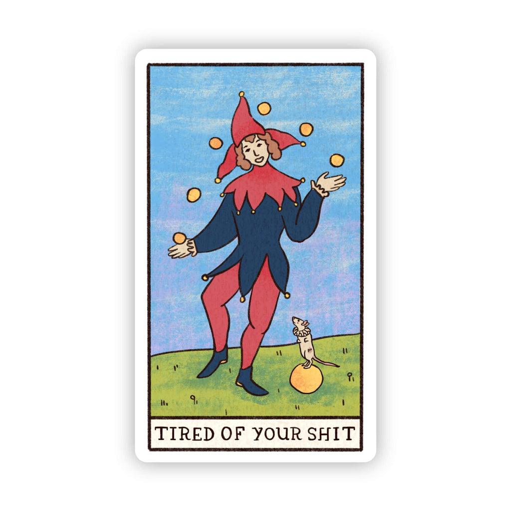 Seven of Cups Holographic Tarot Sticker Is This ADHD?