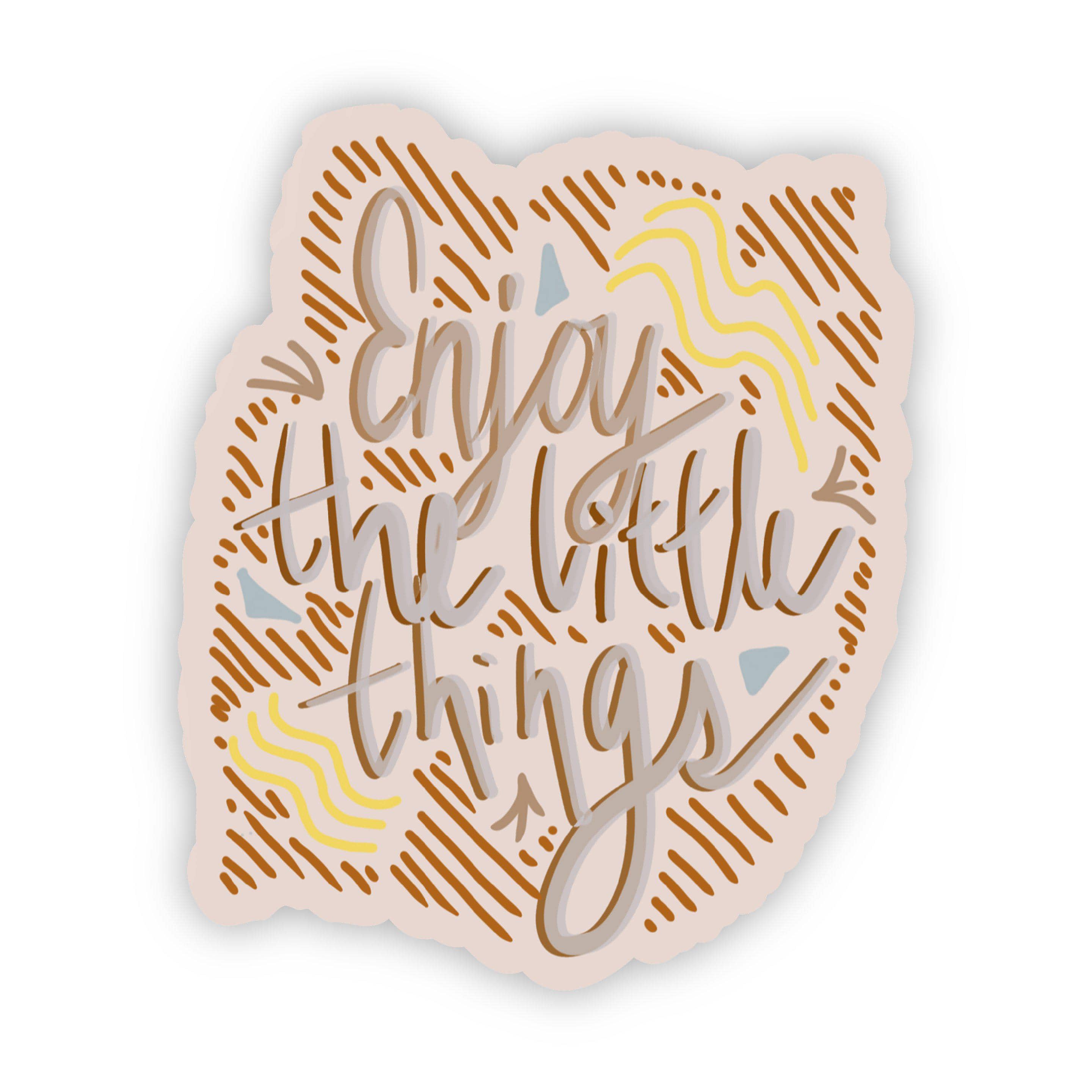 Enjoy The Little Things Lines Sticker