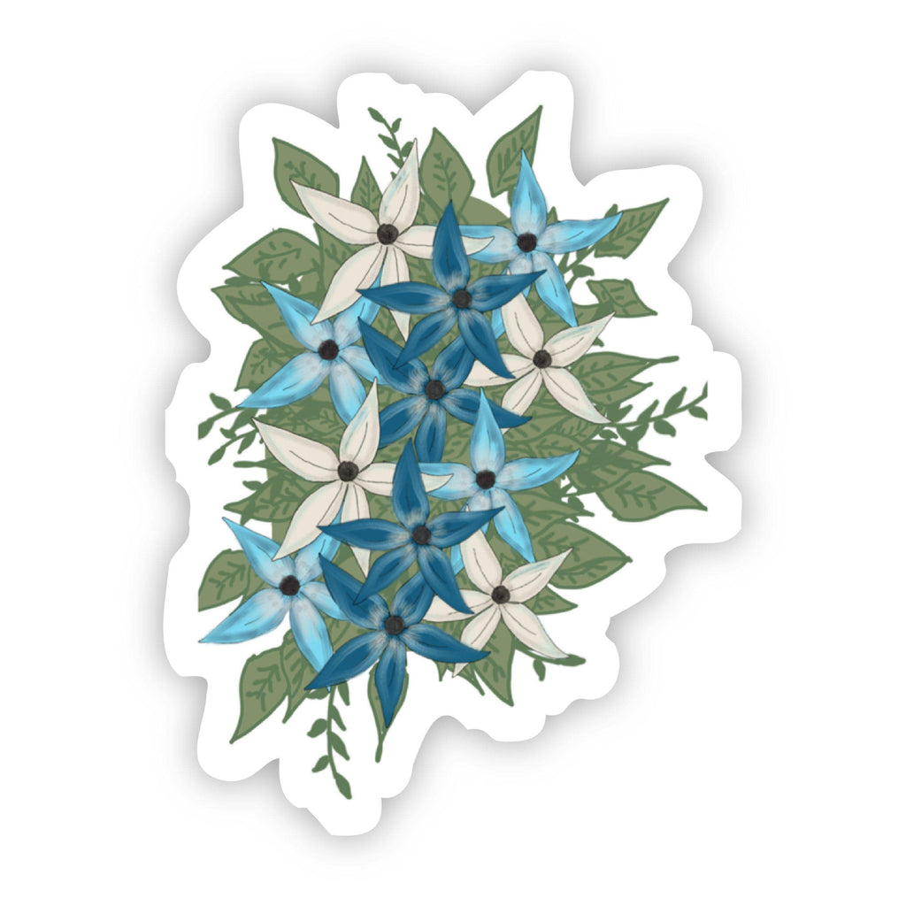 Blue Tulip Bud With Green Stems and Leaves Sticker for Sale by  DLMilesBooks