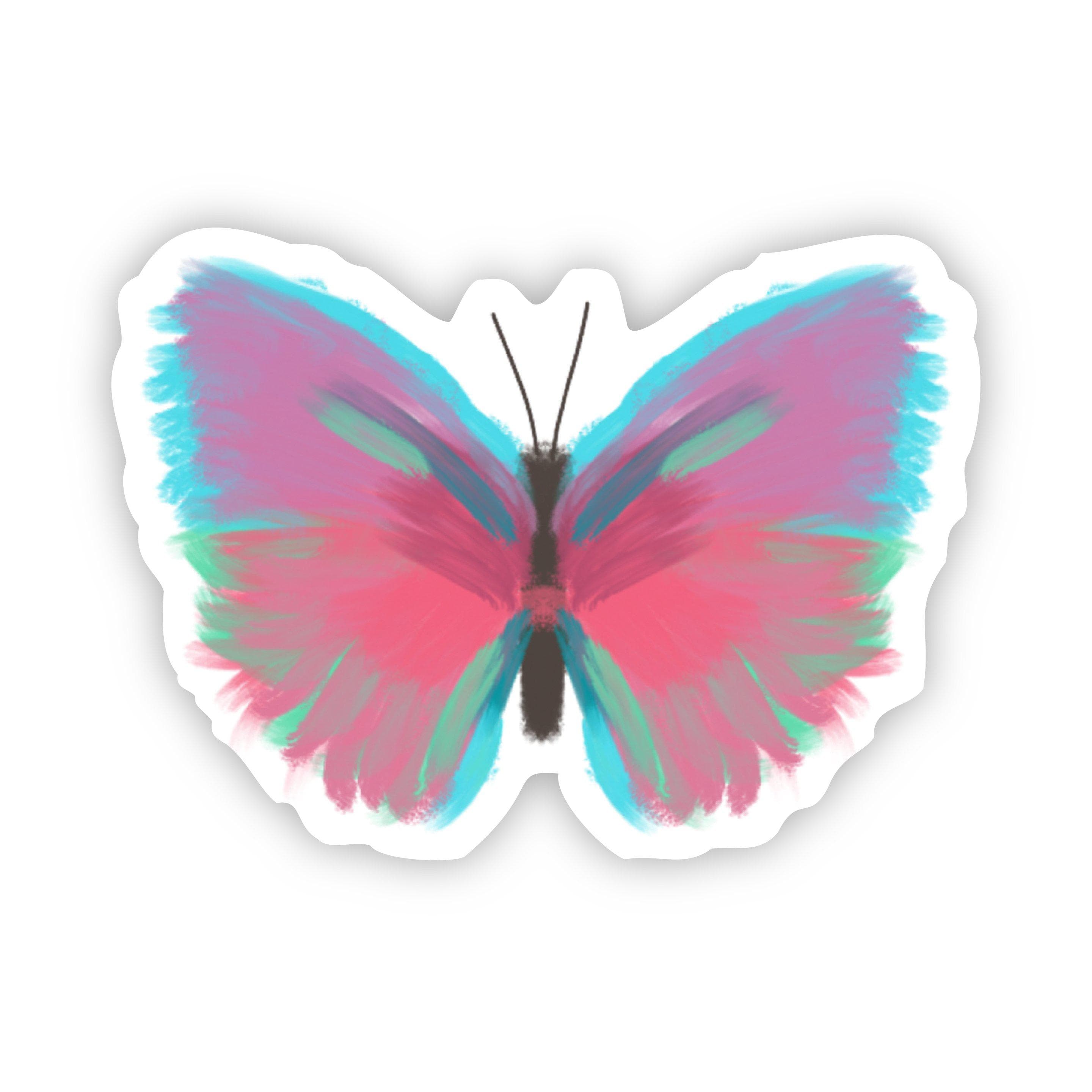 Butterfly Multicolor Painting Sticker – Big Moods