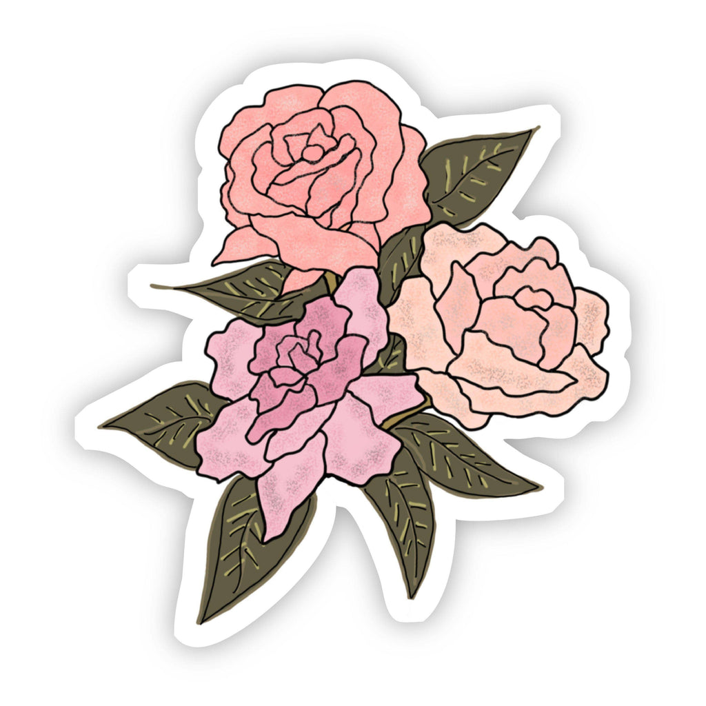 You are Capable Pink Flower Sticker