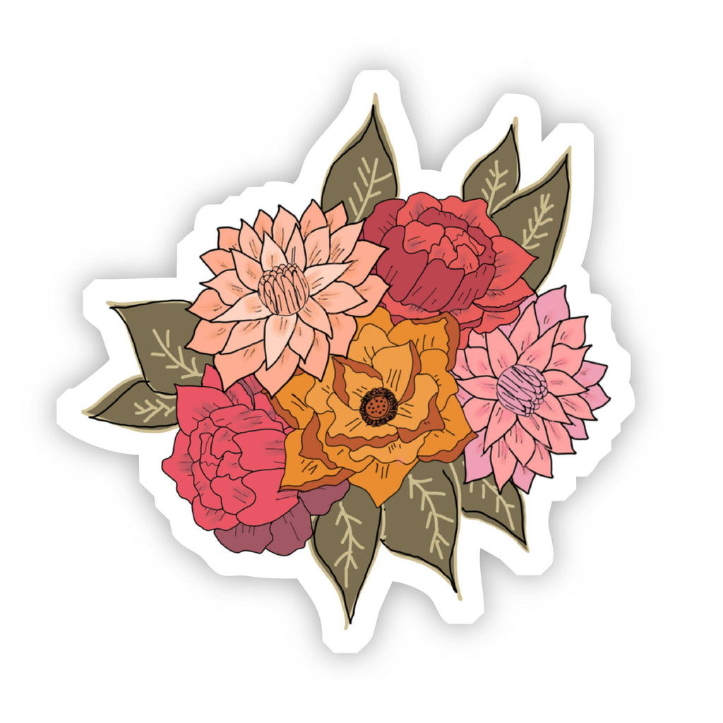 Pink Multicolor Floral Sticker – Big Moods