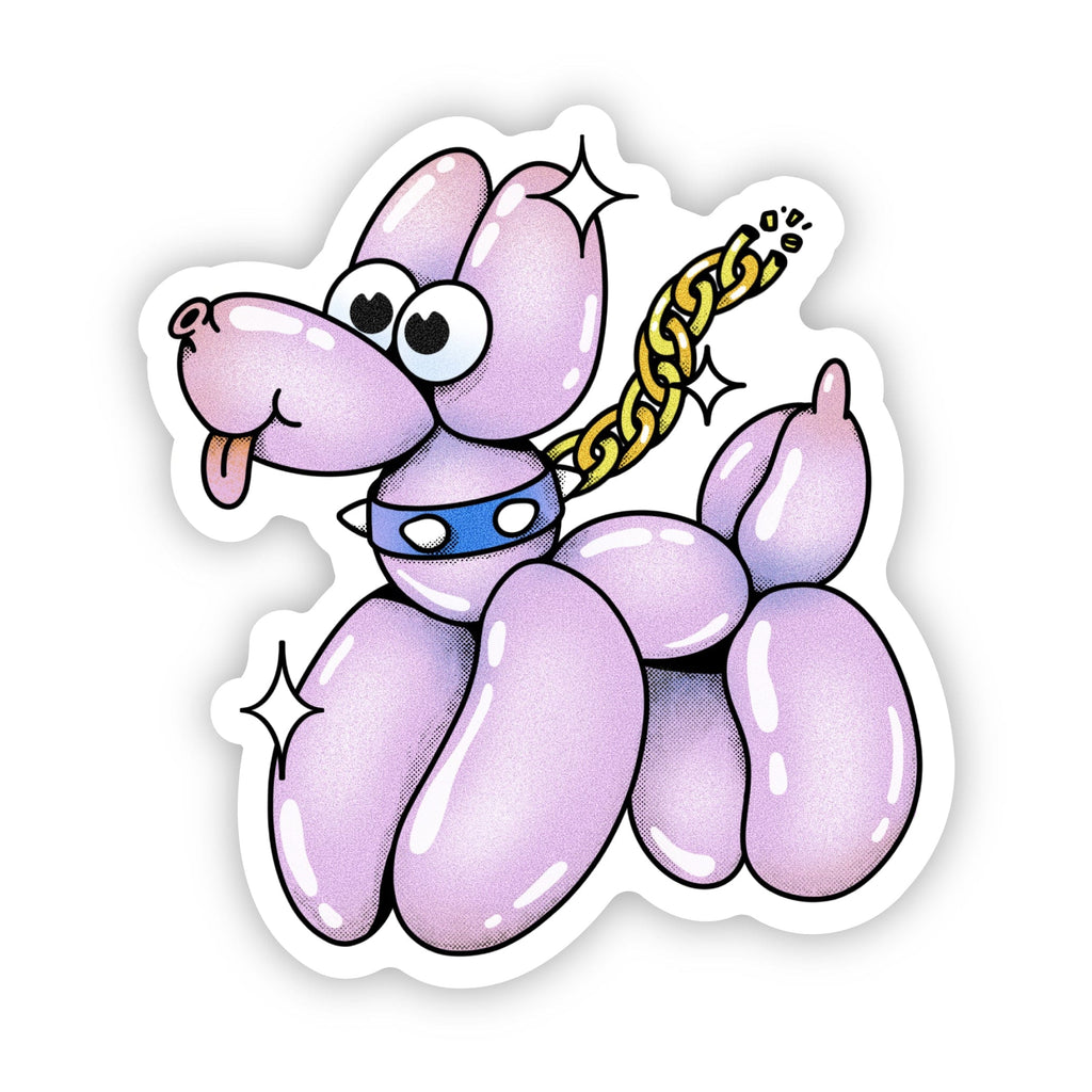 Multicolor balloon animal dog Sticker for Sale by cambrieadams