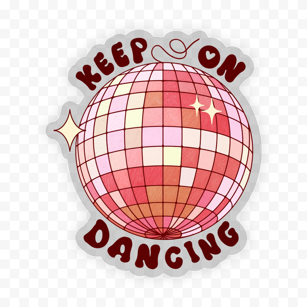Get Down Boogie Disco Ball Sticker