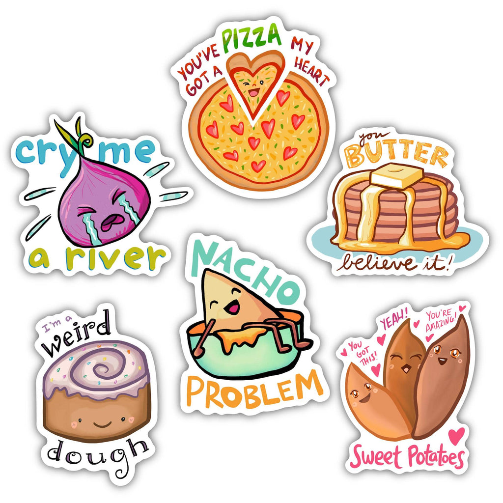 Food Pun Stickers 11 Pack – Big Moods