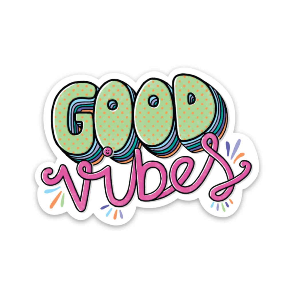 Good Vibes Sticker Hand Lettering Big Moods