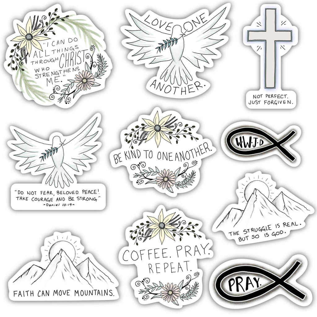 Religious Stickers  Printable Christian Sticker Set