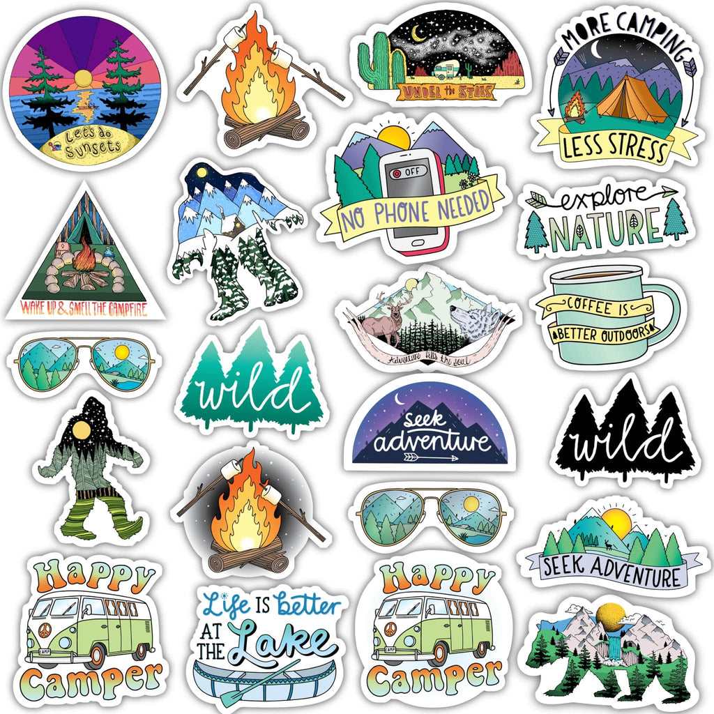 Forest stickers Royalty Free Vector Image - VectorStock