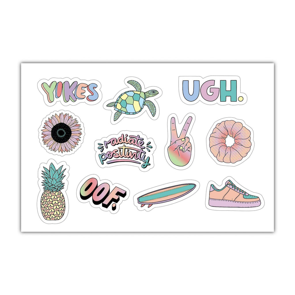 Sheet of Mini Stickers - Pink Aesthetic Stickers - SMALL miniature 1 – Big  Moods