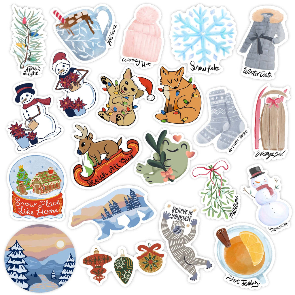 Winter stickers printable Winter stickers Aesthetic stickers