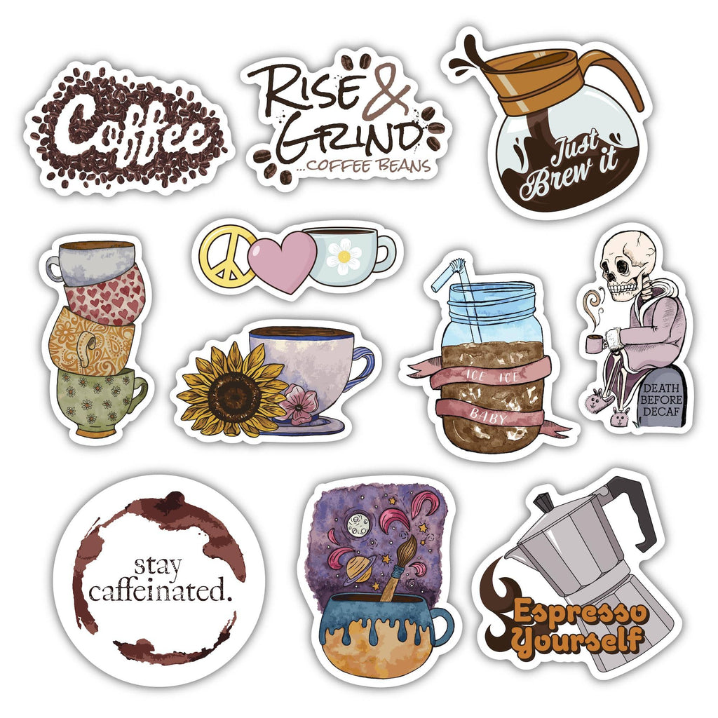 Coffee aesthetic sticker pack - MasterBundles