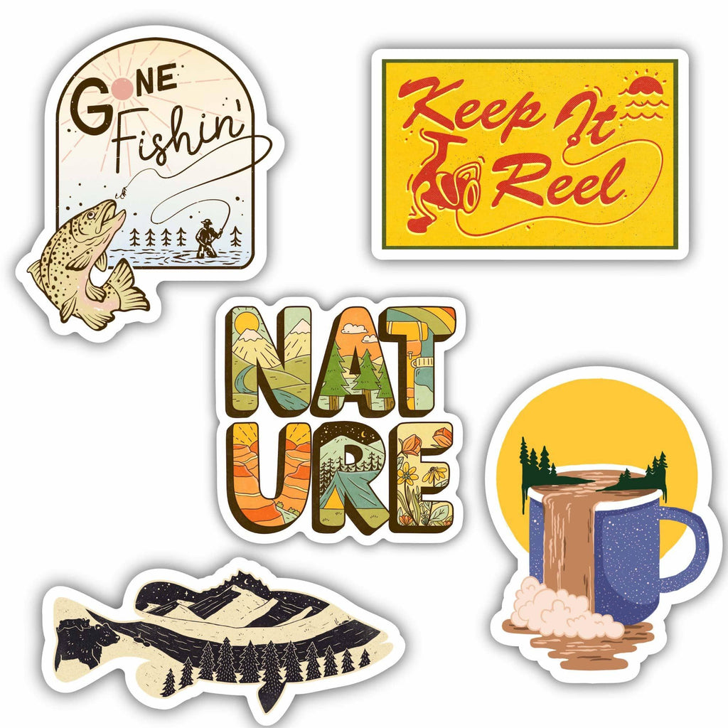 Nature And Outdoors Stickers 5 Pack – Big Moods