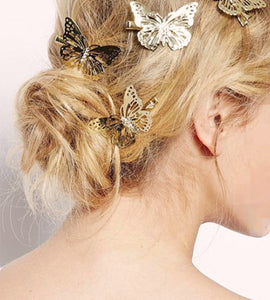 Gold Butterfly Hair Clip