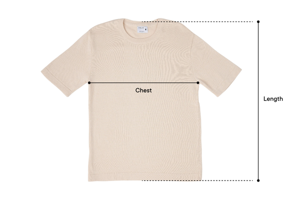 knitted tee size guide