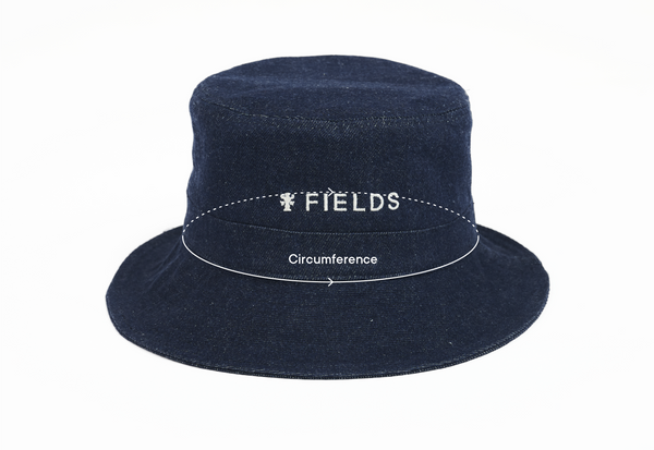 fields size guide bucket hat