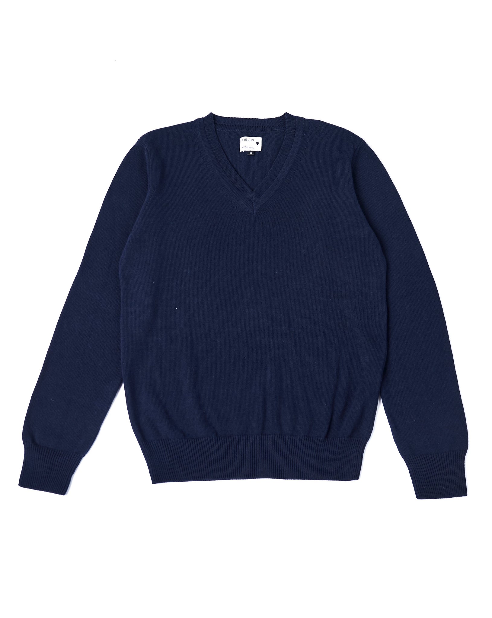 The Cotton V-Neck Sweater in Sky Captain