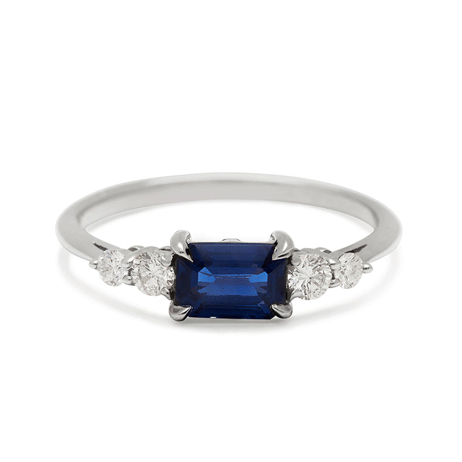 Blue Sapphire Ring | Anna Sheffield | Bea Five Stone Ring – Anna ...