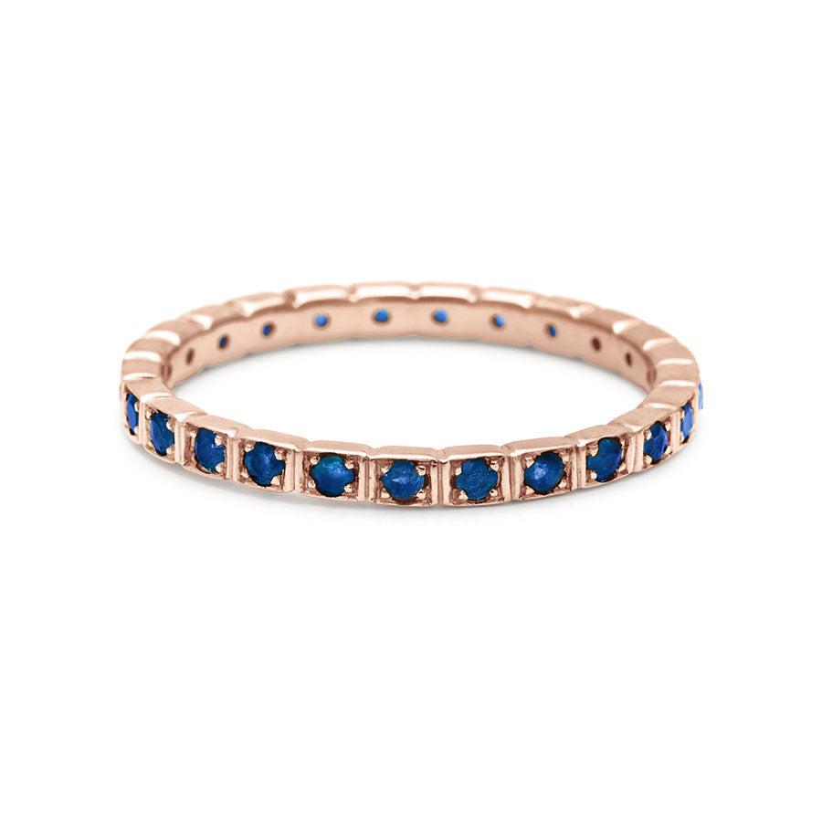 Wheat Eternity Commitment Band or ceremonial Ring Yellow Gold Blue ...