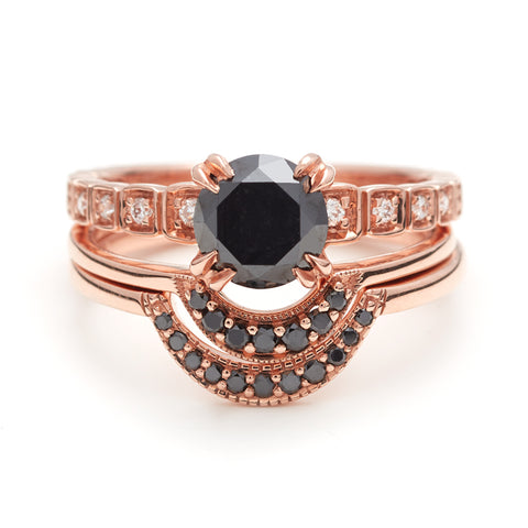 Shop Black Diamond Engagement Rings – Anna Sheffield Jewelry