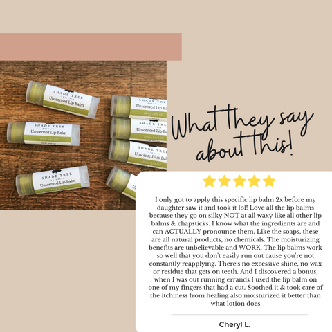 Customer review about our Hempseed Oil Lip Balm