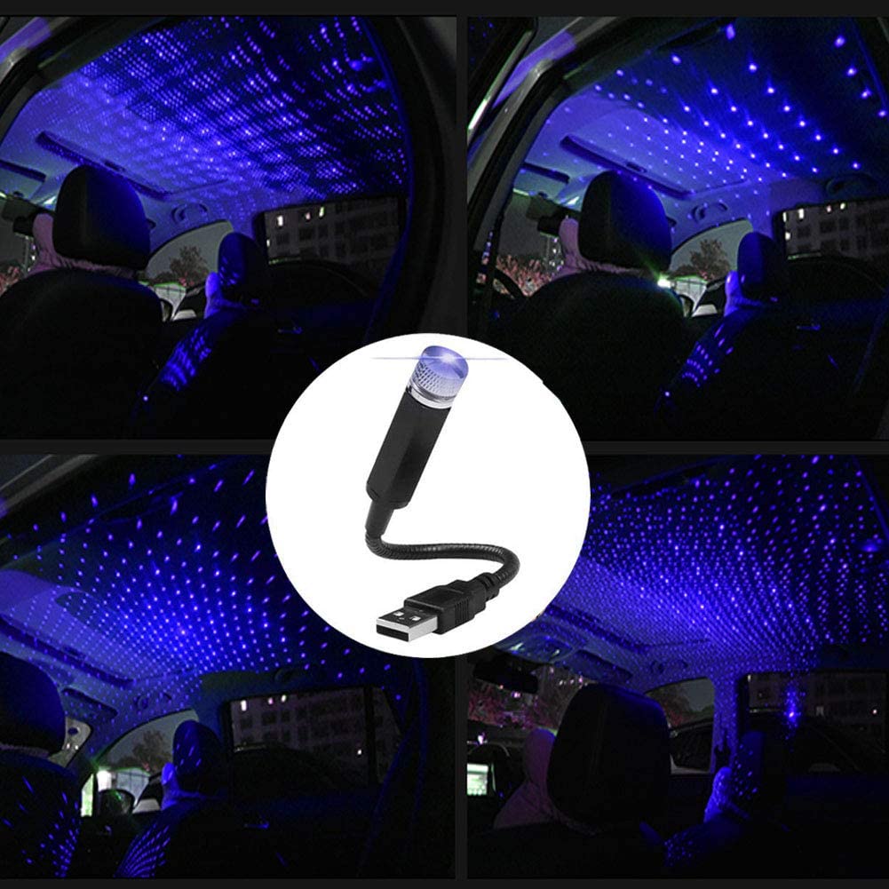 USB Night Light Star Projector, LEDCARE 2 in 1 Auto Roof Lights