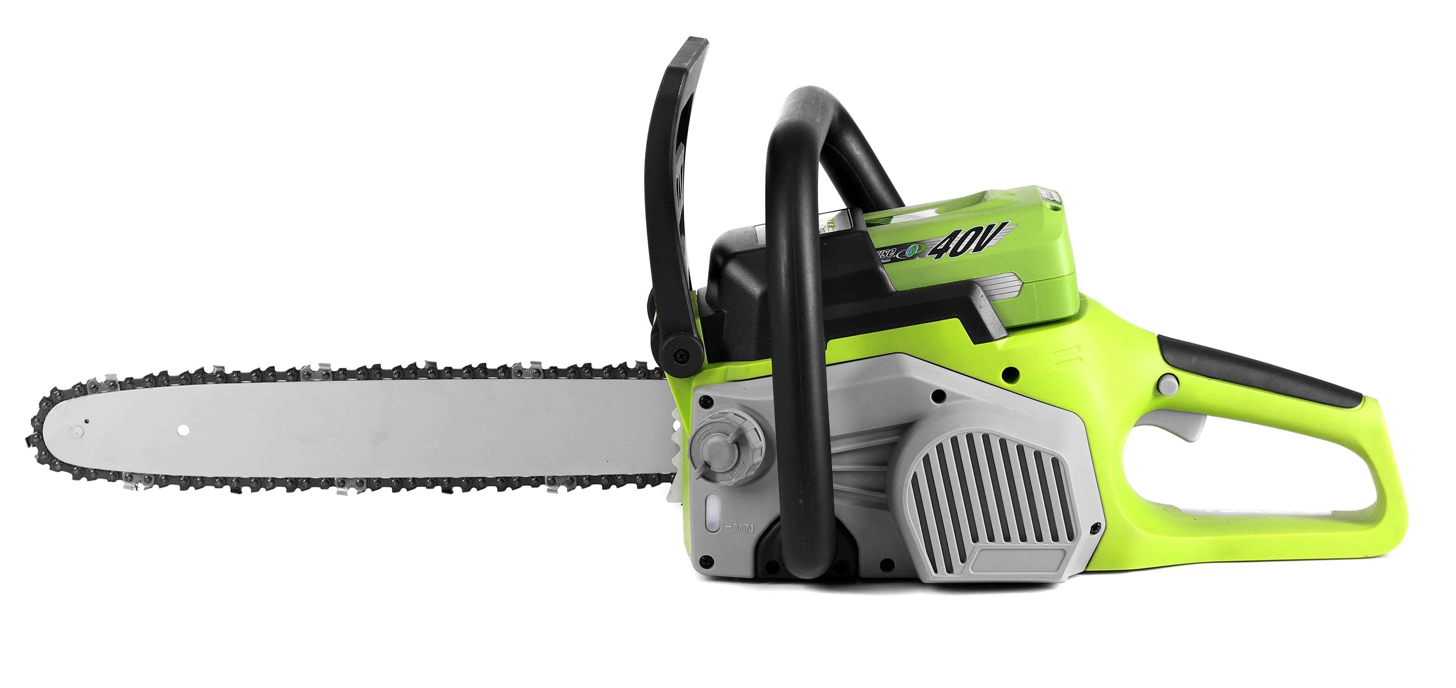Green Earthwise LCS34014 40V Cordless Electric Chainsaw 2Ah Battery & Charger Included 14