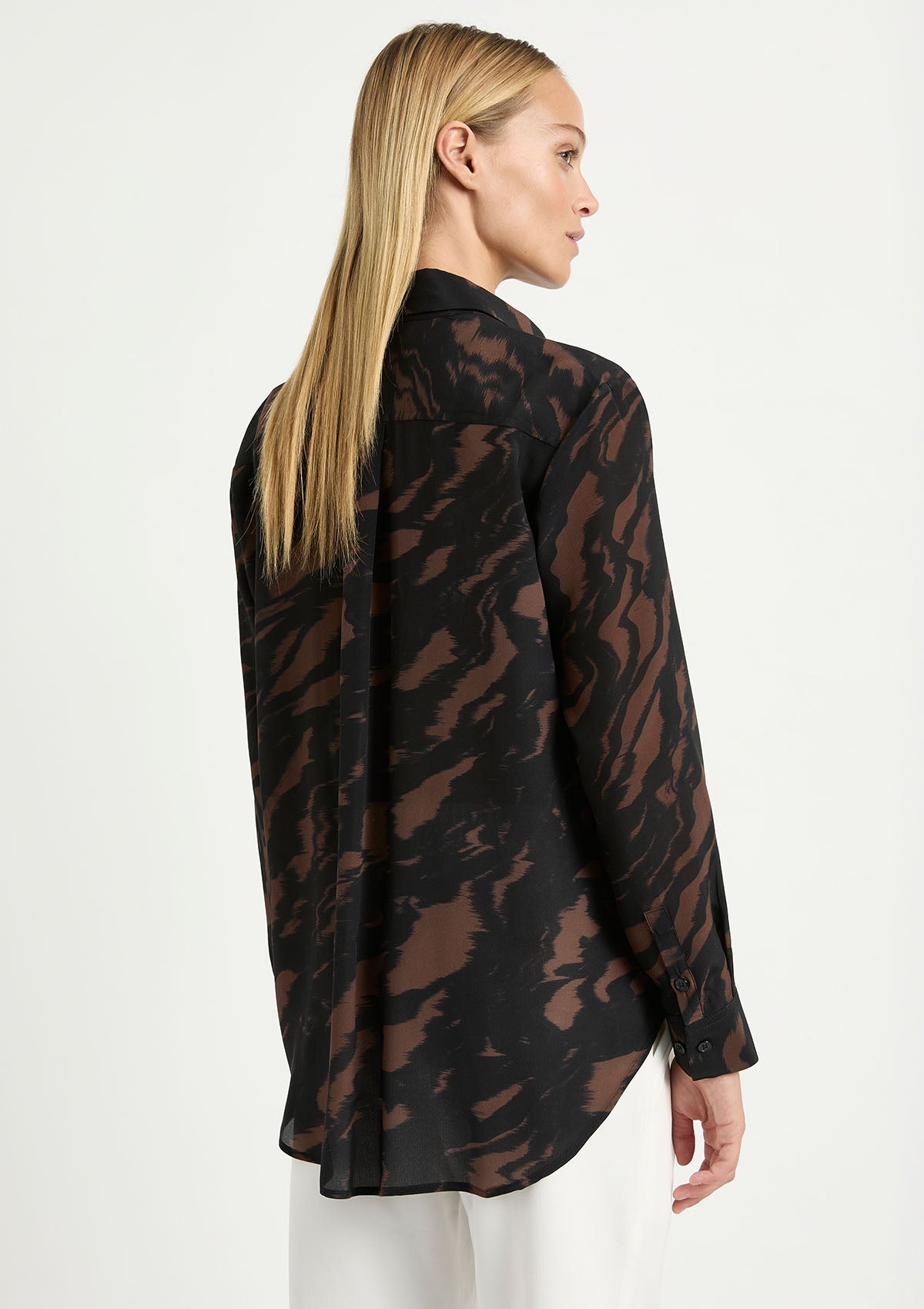 Mela Purdie Shadow Print Silk Soft Shirt