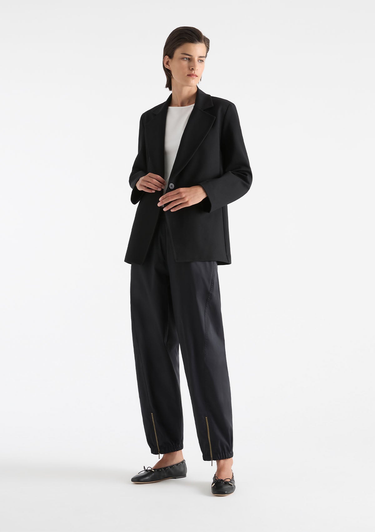 Mela Purdie Polished Ponte Shaped Blazer