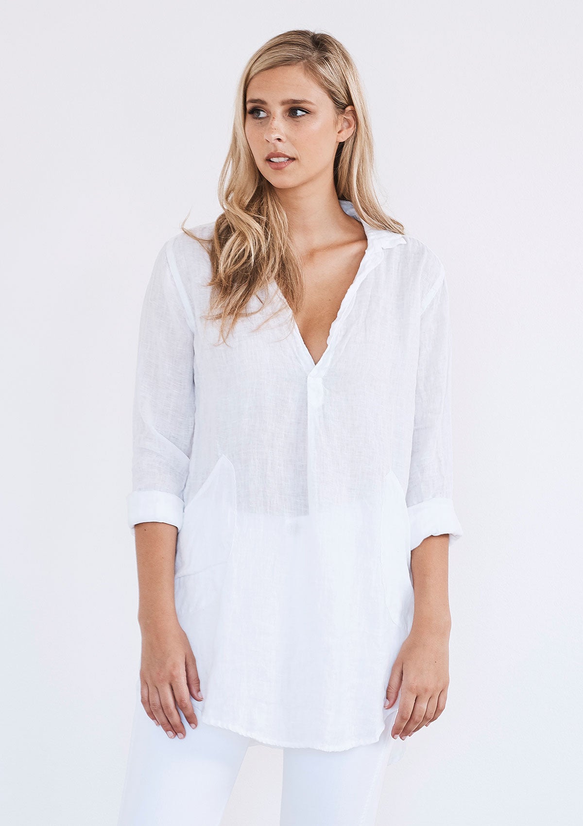 CP Shades Teton Oversized Linen Tunic Shirt