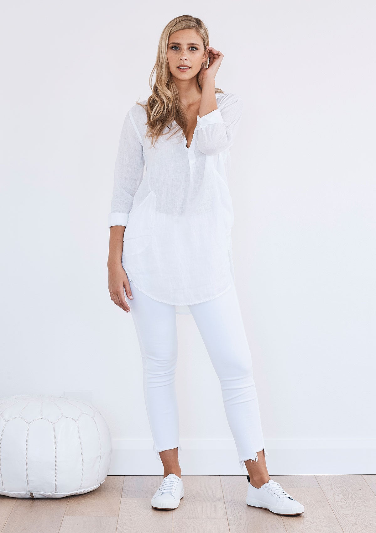 CP Shades Teton Oversized Linen Tunic Shirt