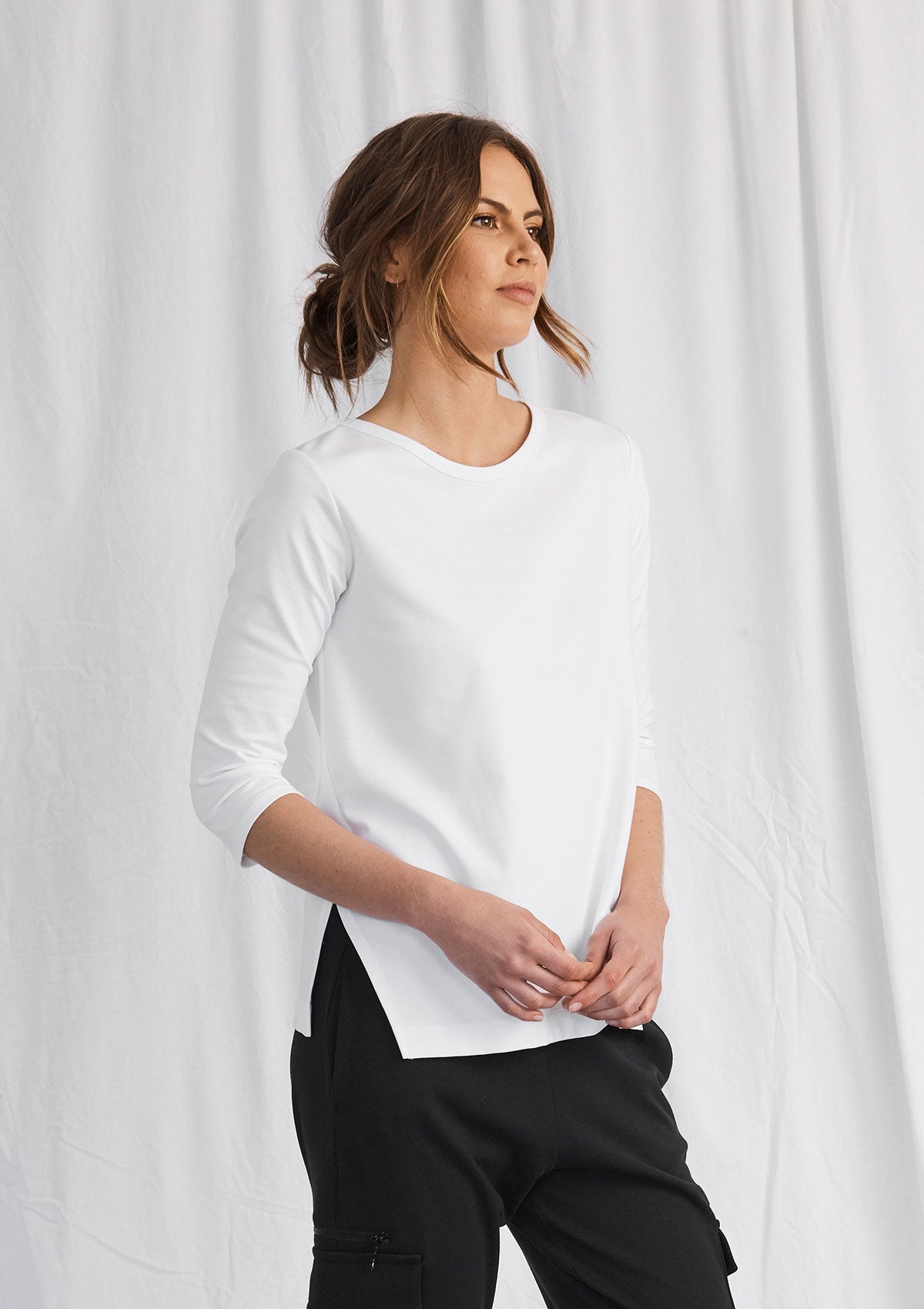 Mela Purdie Compact Knit Split Top