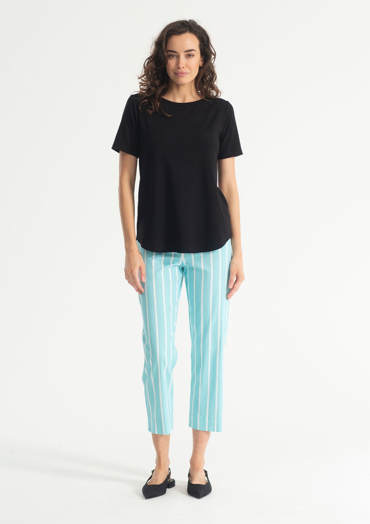 Mela Purdie Mill Stripe Popilene Cropped Pant