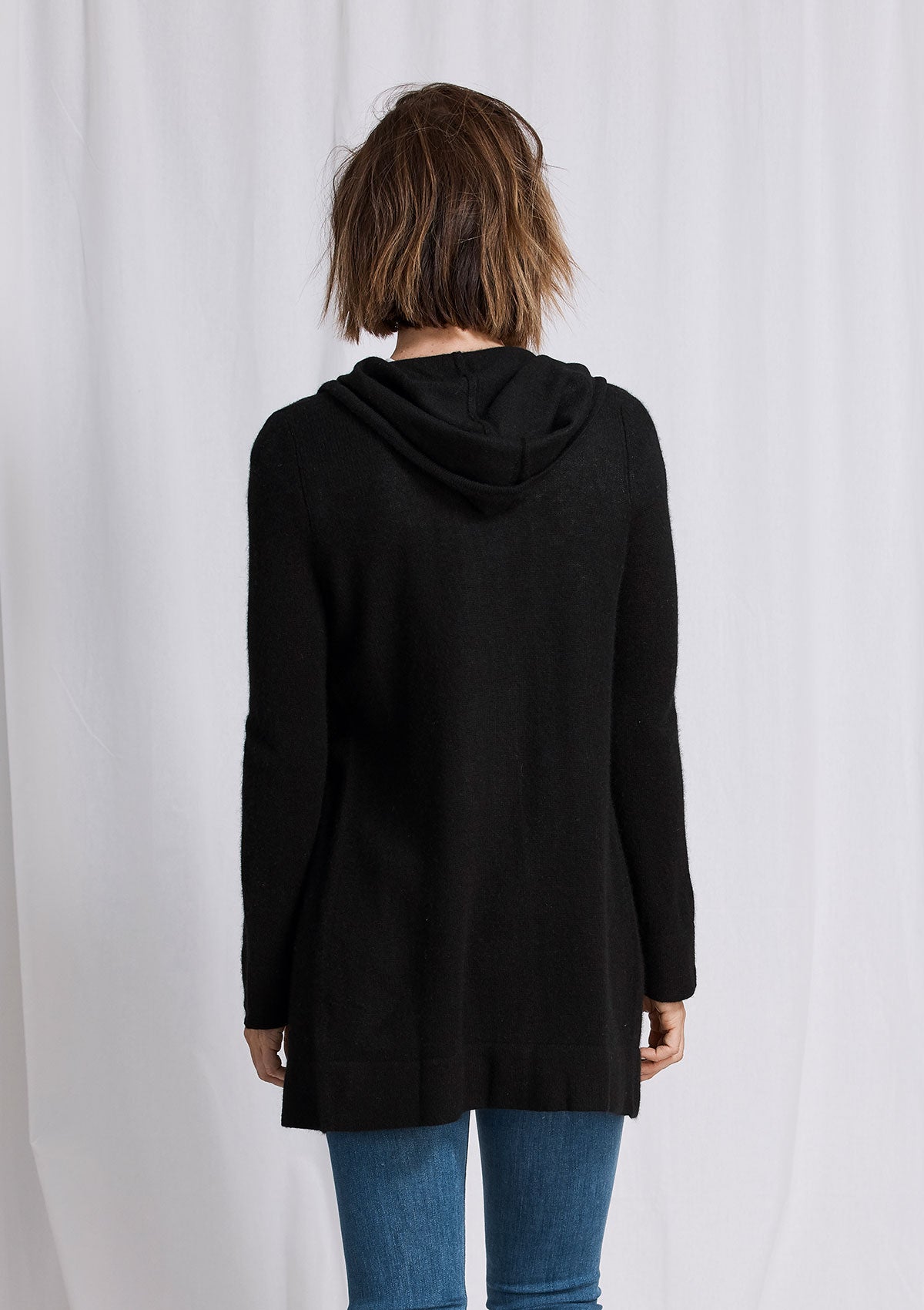 Khlassik Black Essential Hooded Cardigan