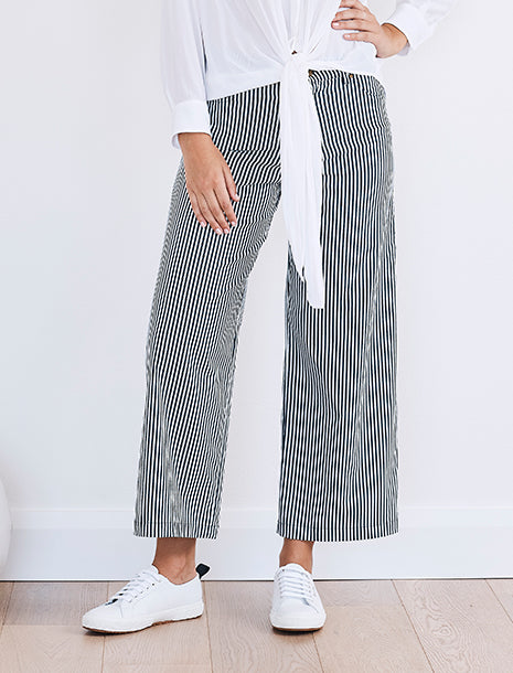 Mela Purdie Boiler Stripe Wide Leg Jean