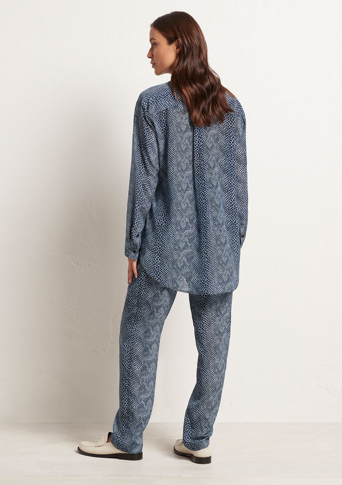 Mela Purdie Denim Reptile Silk Soft Nomad Pant