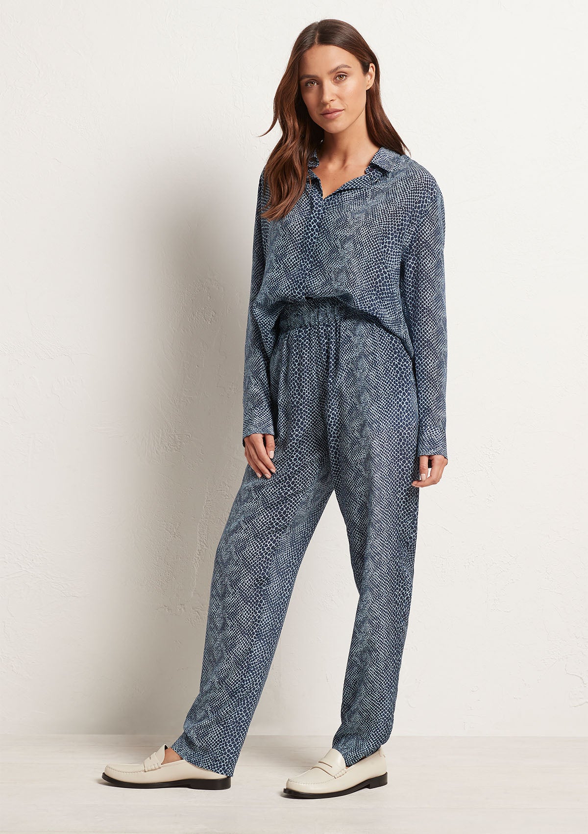 Mela Purdie Denim Reptile Silk Soft Nomad Pant