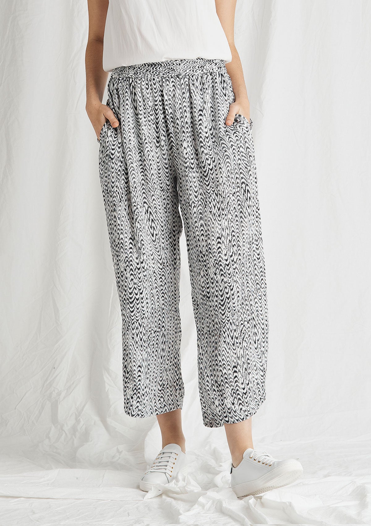 Mela Purdie Waterwave Print Satin Explorer Pant