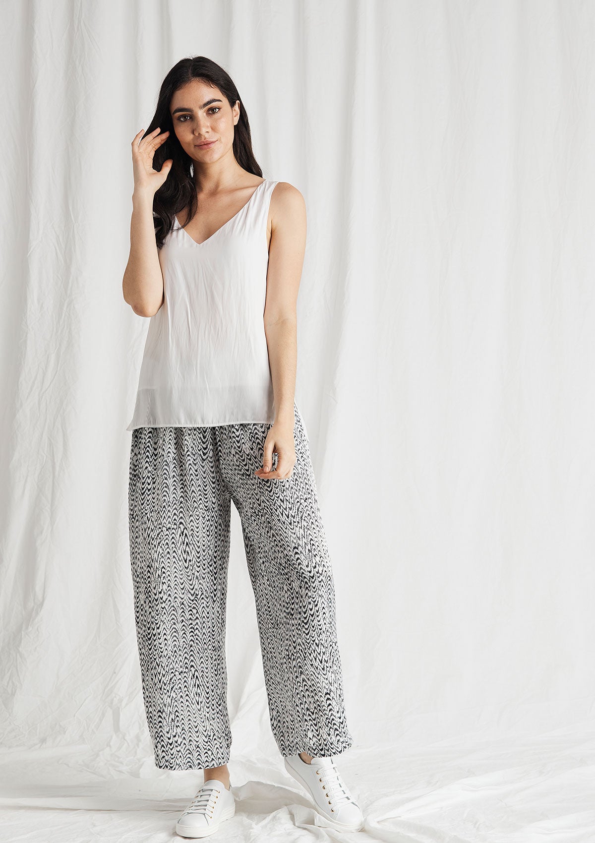 Mela Purdie Waterwave Print Satin Explorer Pant