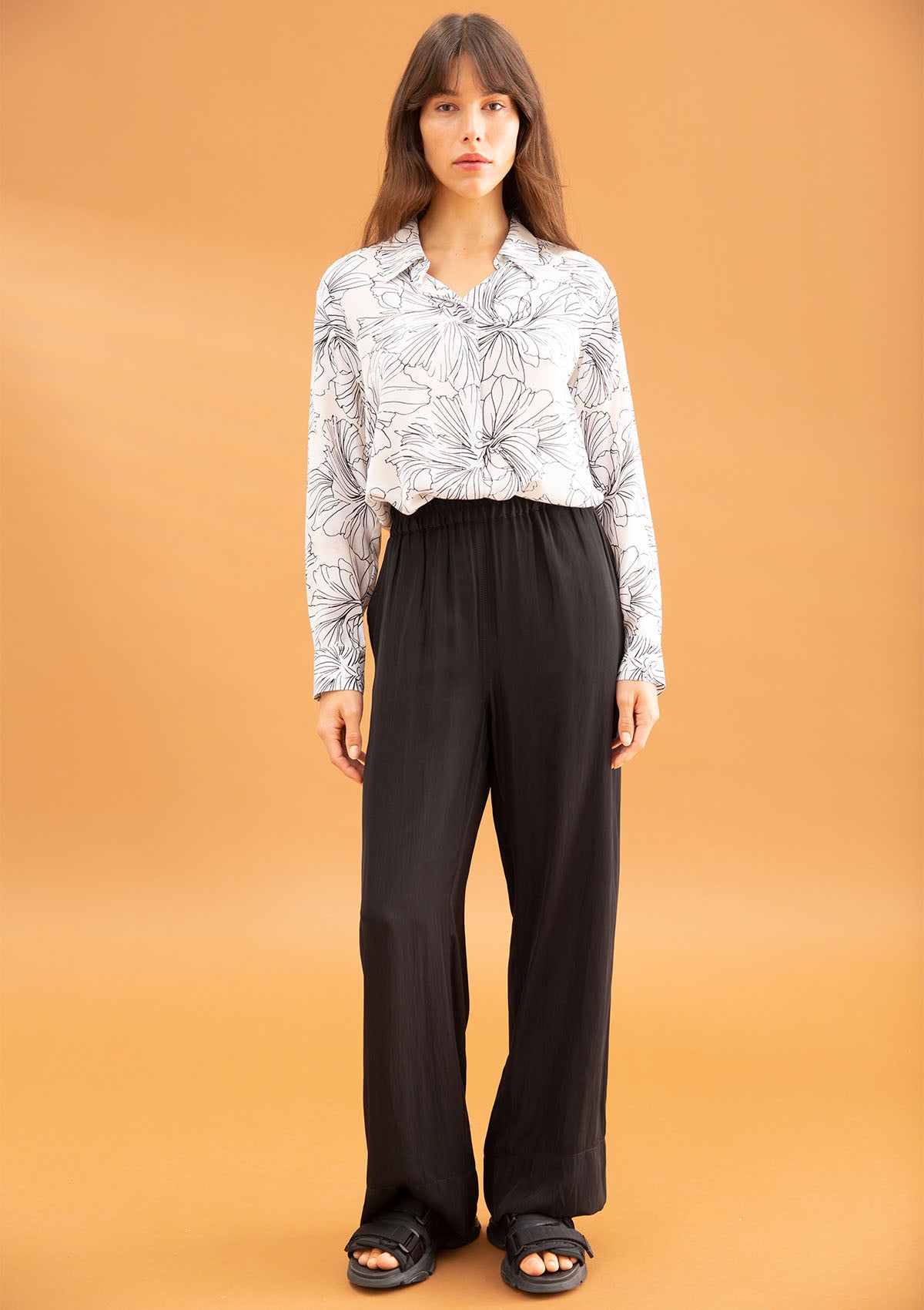 Mela Purdie Gauguin Floral Print Silk Soft Shirt