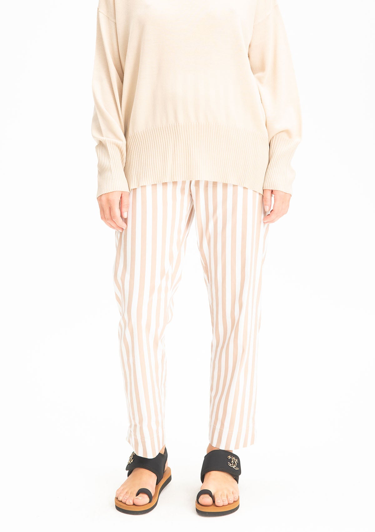 Mela Purdie Popilene Ribbon Stripe Crop Shell Pant