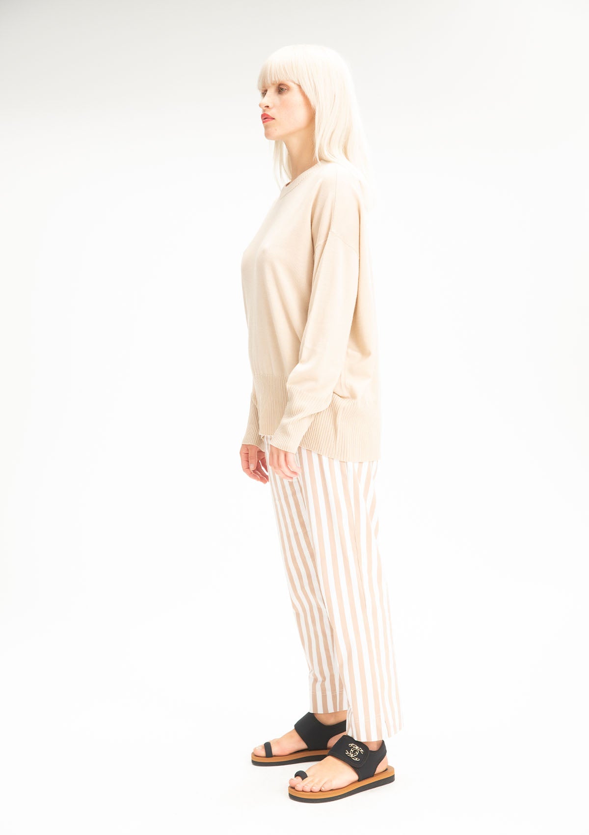 Mela Purdie Popilene Ribbon Stripe Crop Shell Pant