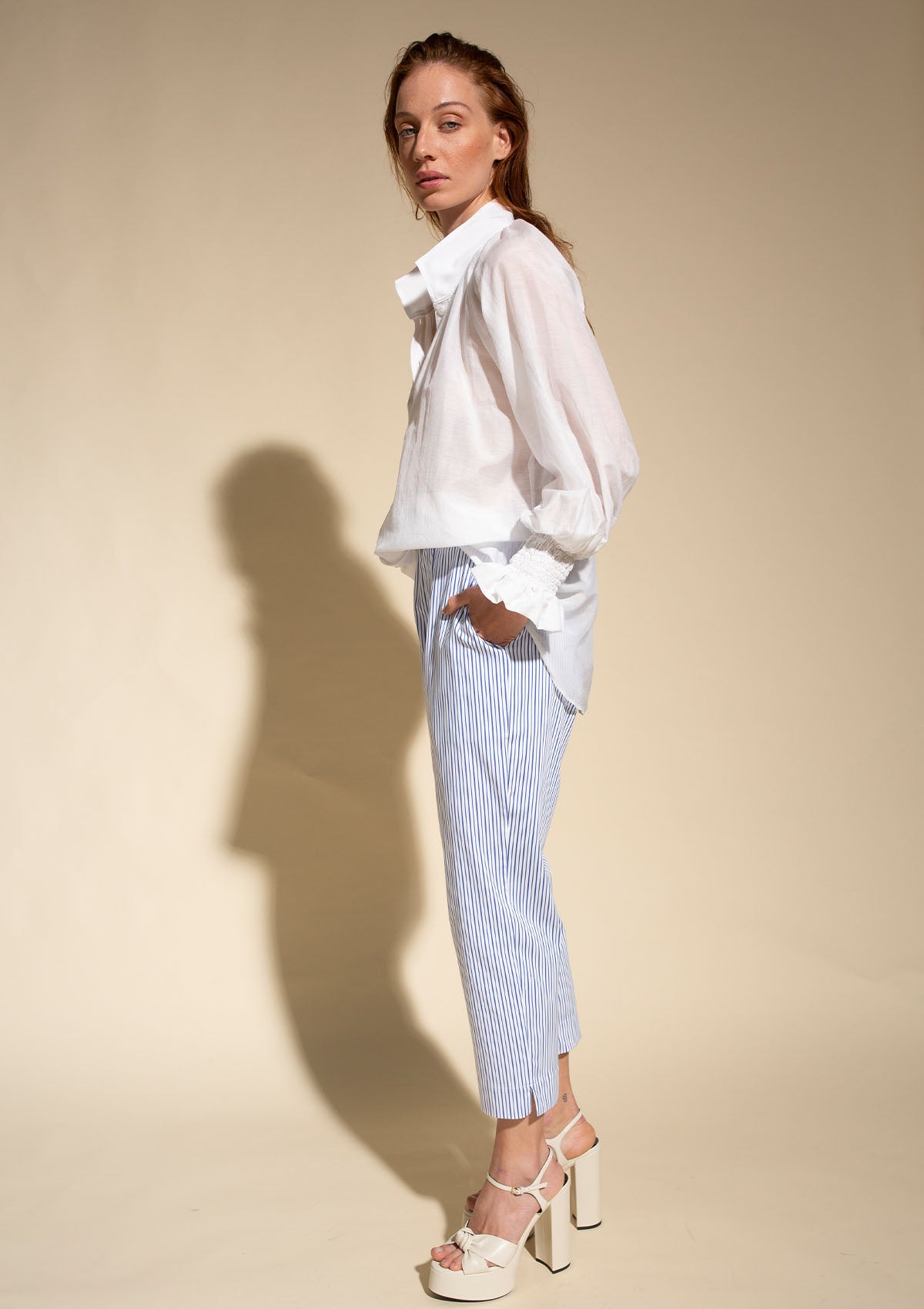 Mela Purdie Pencil Stripe Popilene Fatigue Pant