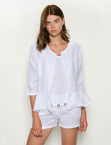 Haris Cotton Scoop Neck Jacket