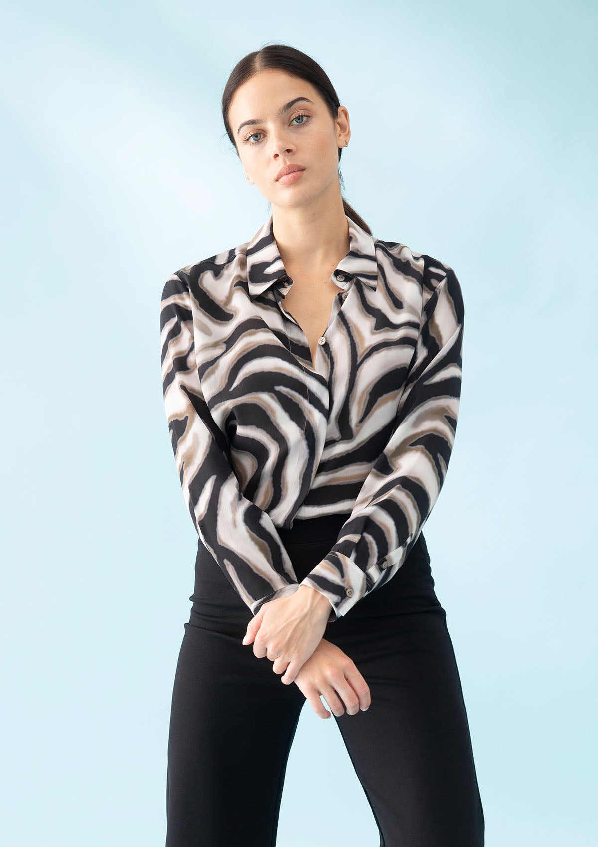 Mela Purdie Satellite Animal Silk Soft Shirt